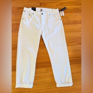 Citizens Of Humanity White Ankle Loose Fit Santorini Jeans
